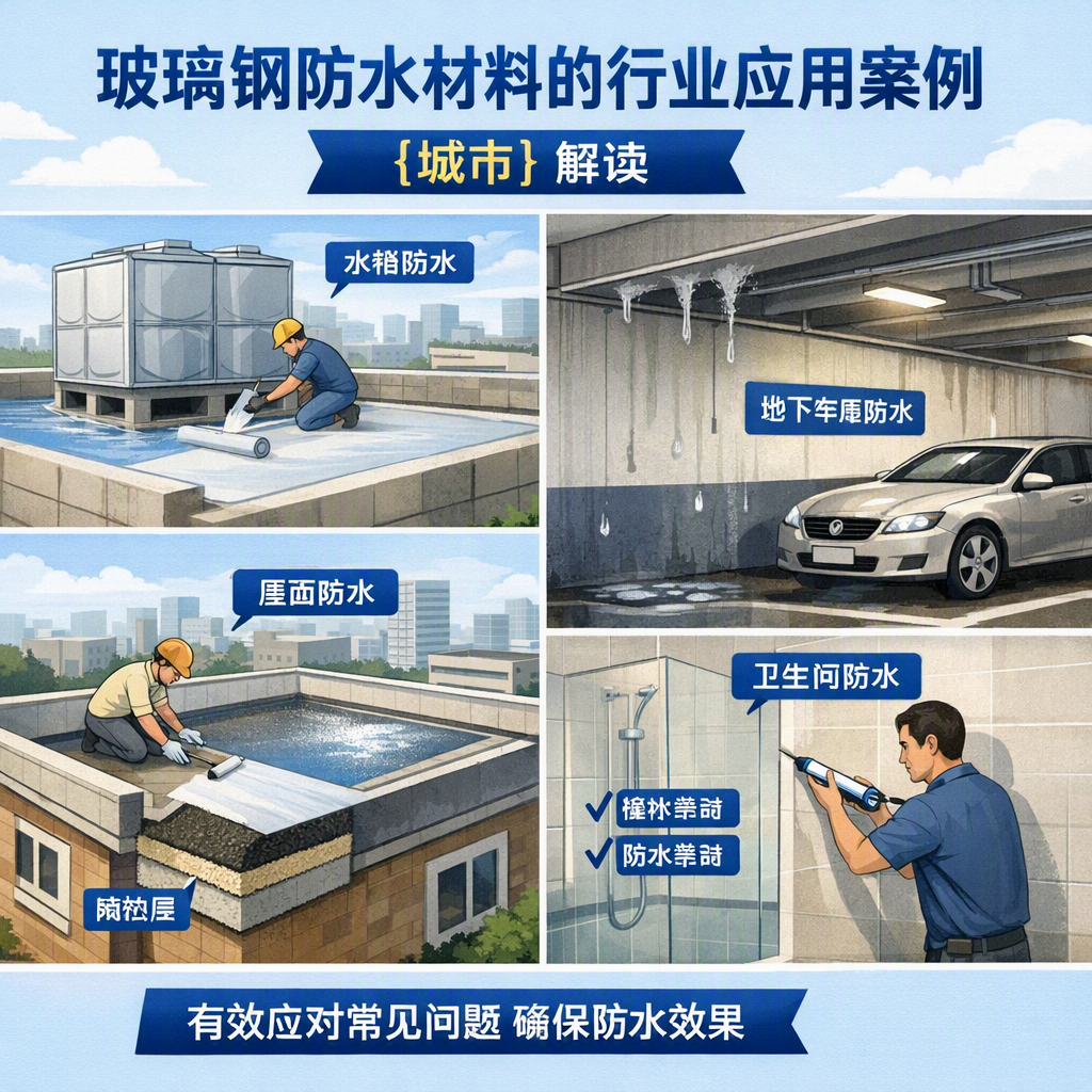 玻璃钢防水材料的行业应用案例,塔城解读